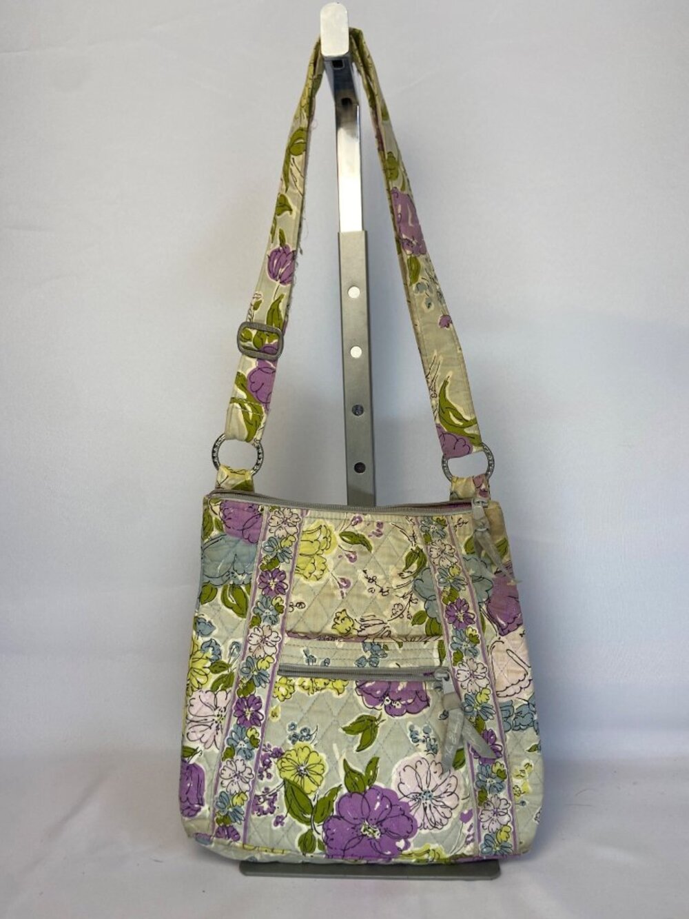 Vera Bradley Hipster Messenger Crossbody Bag Quilted Floral Cottagecore Boho